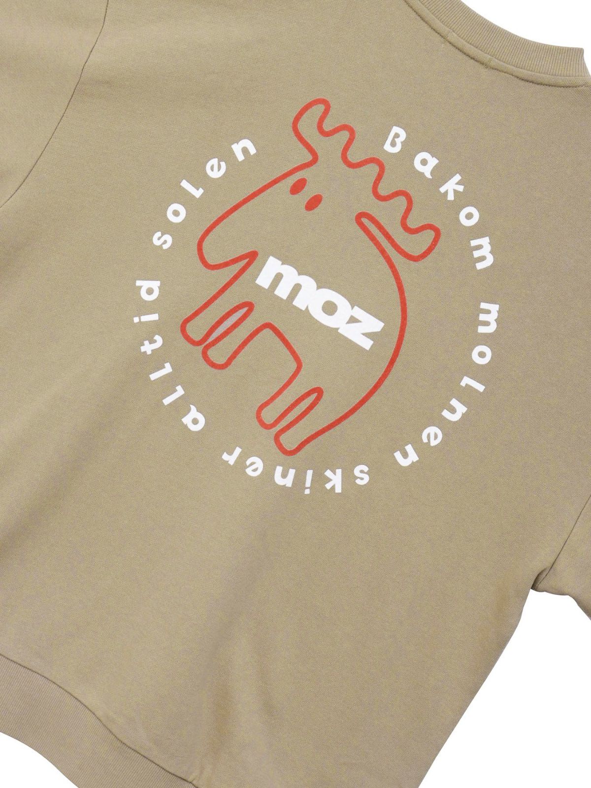  【moz】エルク フロッキープリントトレーナー〔別注〕