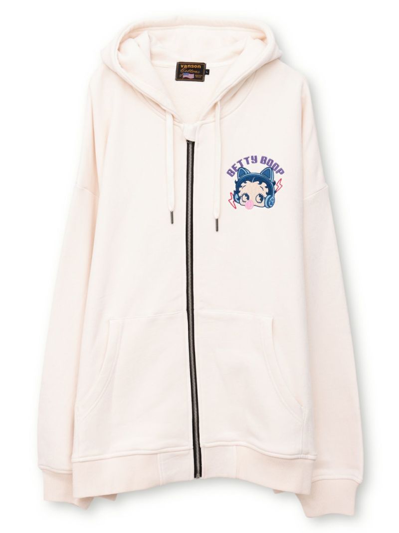 【BETTY BOOP】“TOXIC BETTY”刺繍入りZIPパーカー〔別注〕