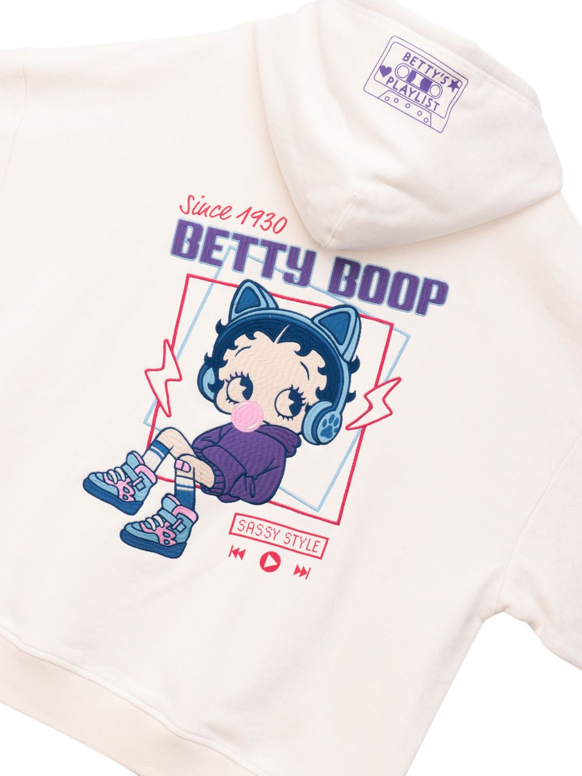 【BETTY BOOP】“TOXIC BETTY”刺繍入りZIPパーカー〔別注〕