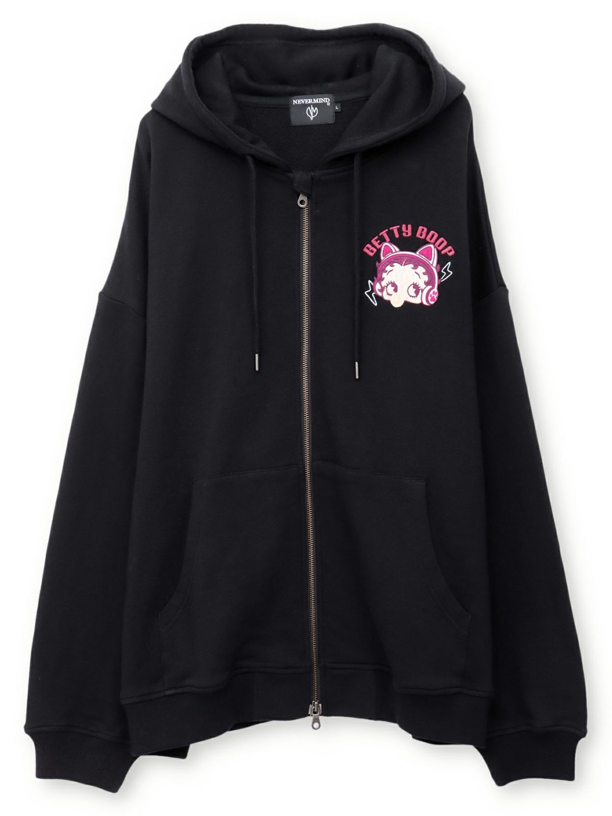 【BETTY BOOP】“TOXIC BETTY”刺繍入りZIPパーカー〔別注：web限定カラー〕
