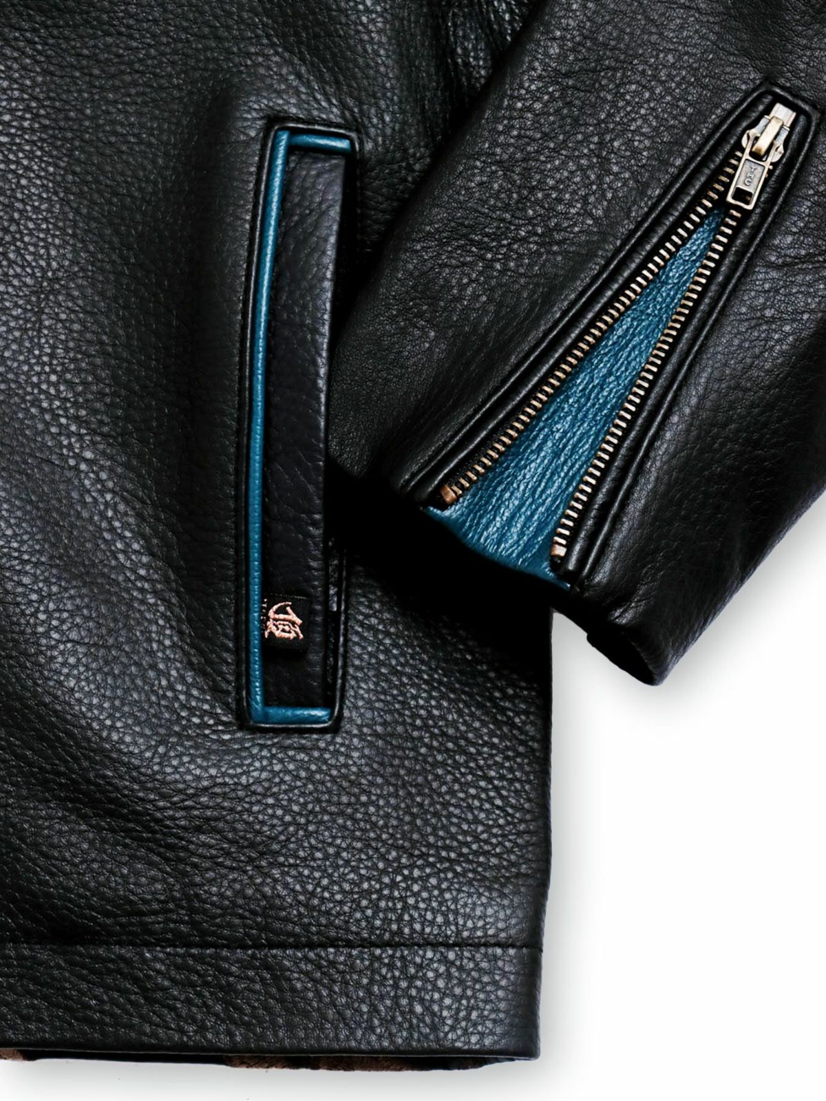  ＜予約＞【絡繰魂・頂】“蒼炎”鳳凰刺繍入りレザージャケット