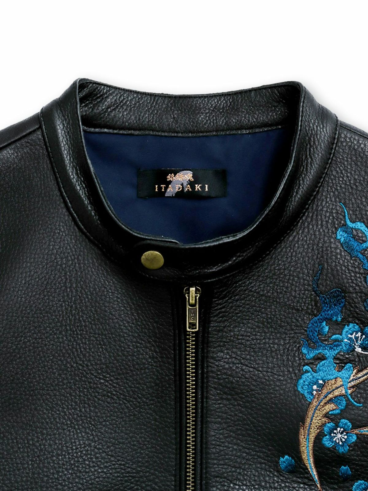  ＜予約＞【絡繰魂・頂】“蒼炎”鳳凰刺繍入りレザージャケット