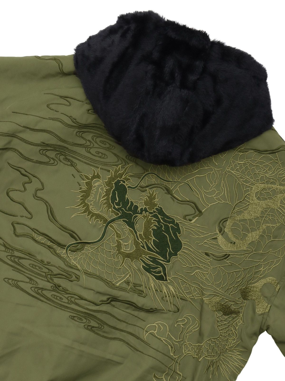 【絡繰魂・粋】“龍神降臨”総刺繍ファーMA-1