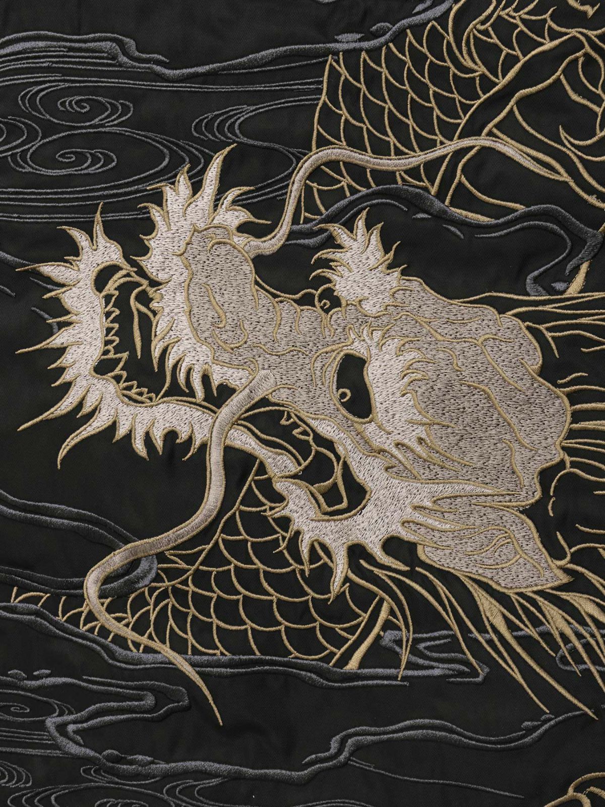 【絡繰魂・粋】“龍神降臨”総刺繍ファーMA-1