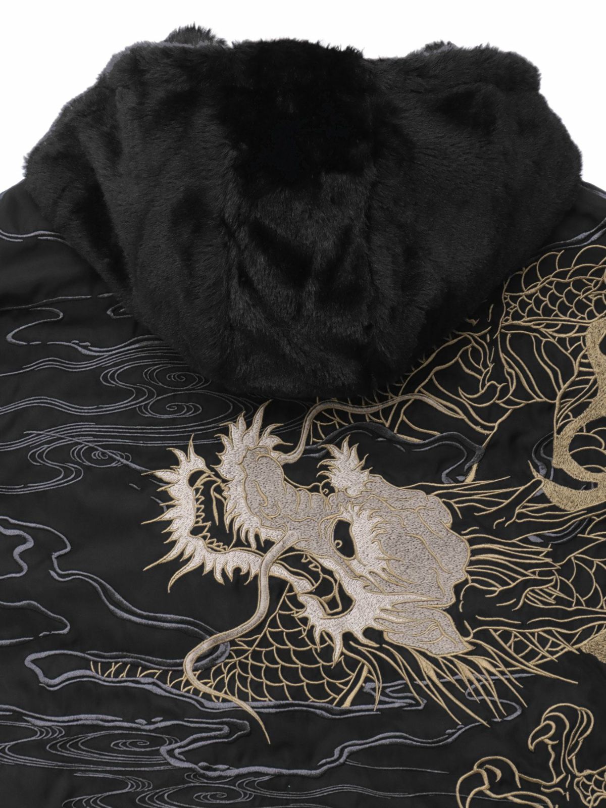 【絡繰魂・粋】“龍神降臨”総刺繍ファーMA-1