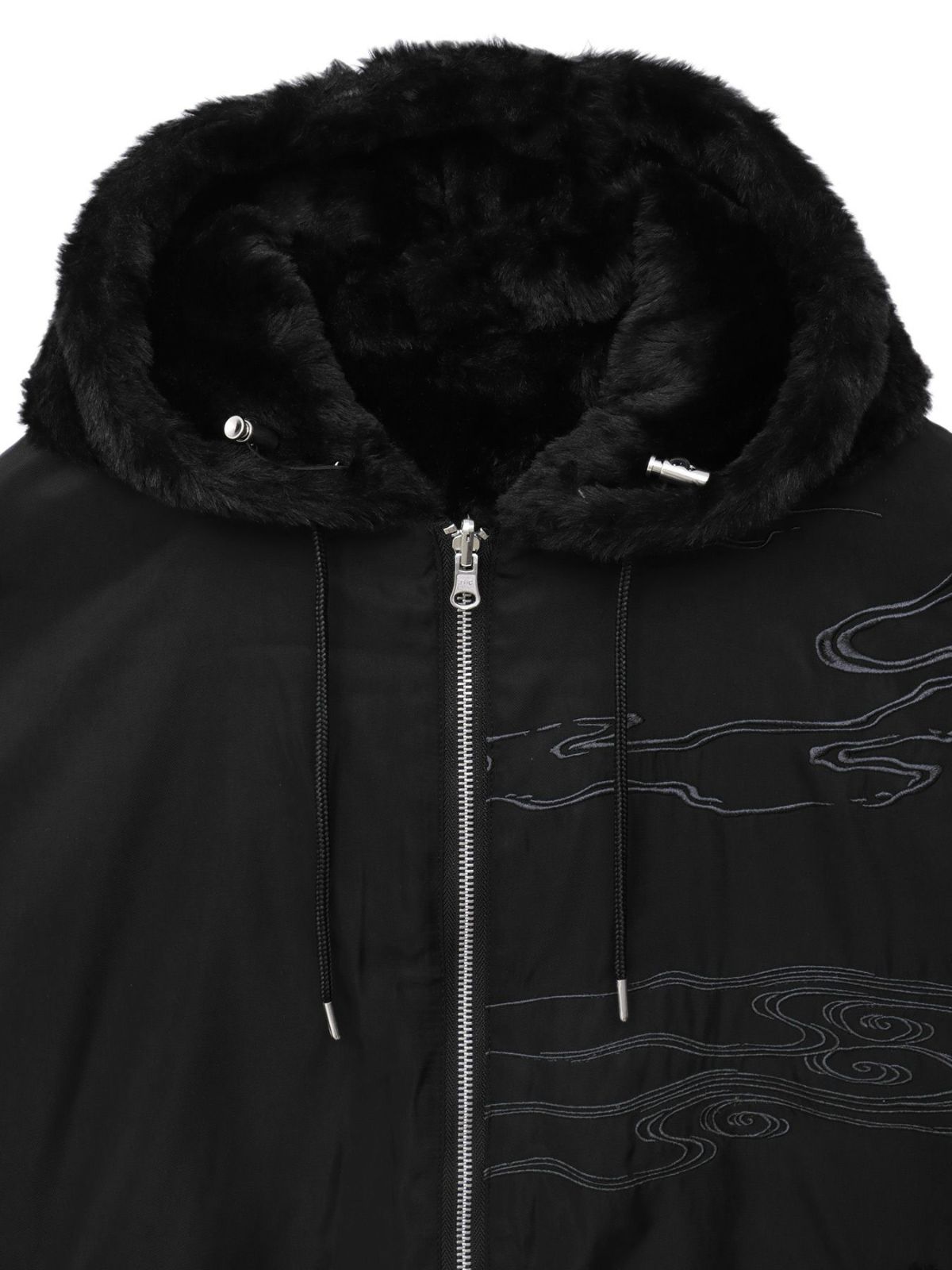 【絡繰魂・粋】“龍神降臨”総刺繍ファーMA-1