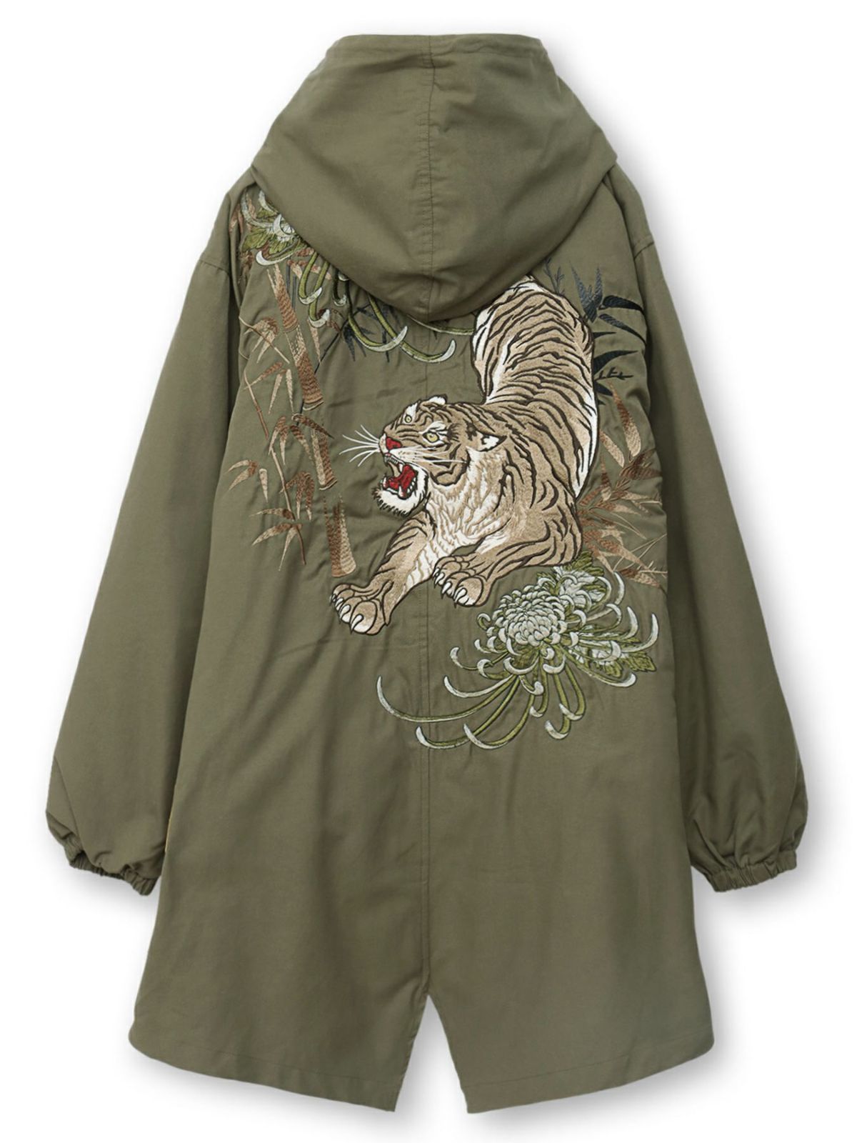 【絡繰魂・粋】“信長の虎”総刺繍2WAYモッズコート