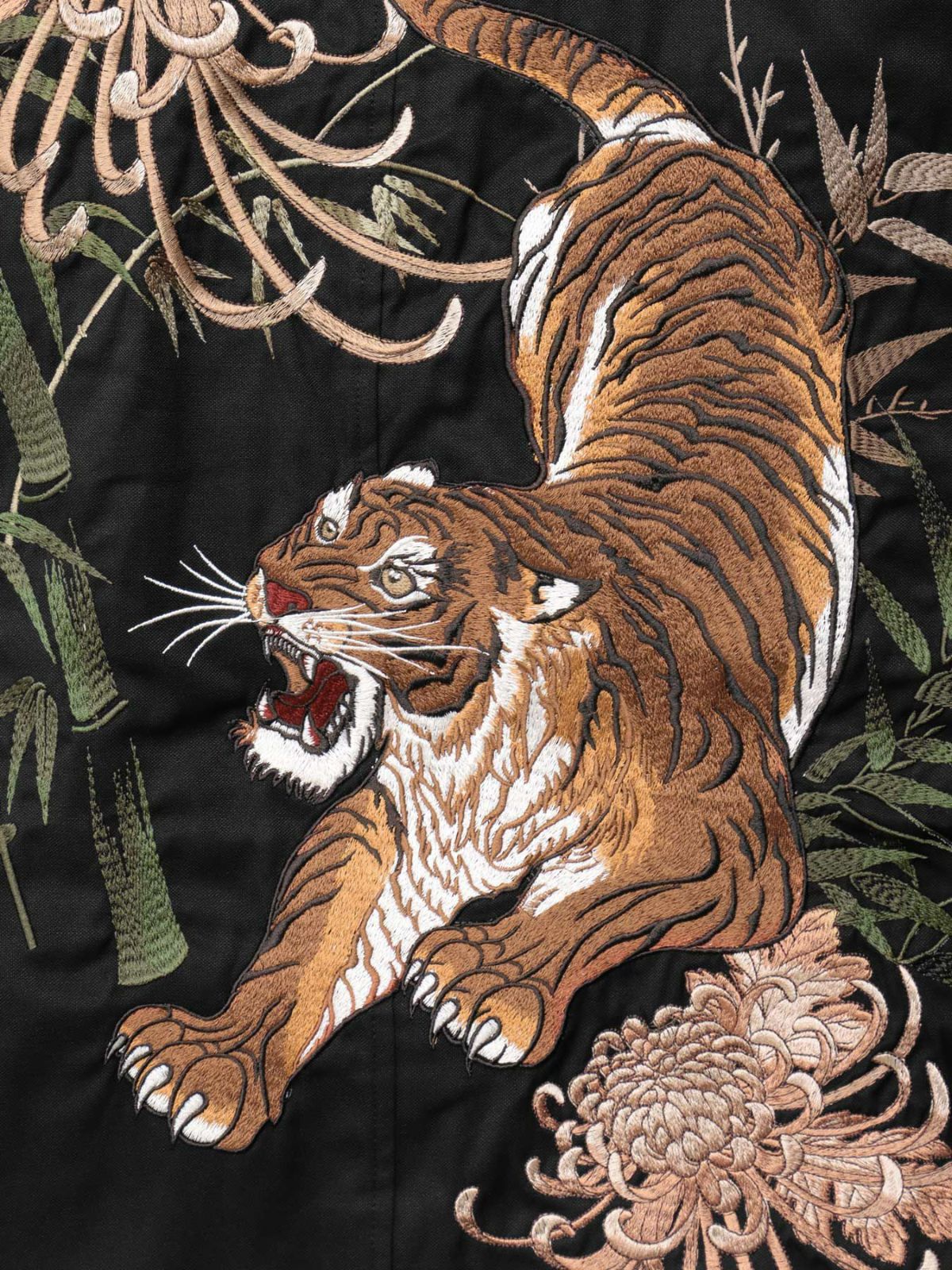 【絡繰魂・粋】“信長の虎”総刺繍2WAYモッズコート