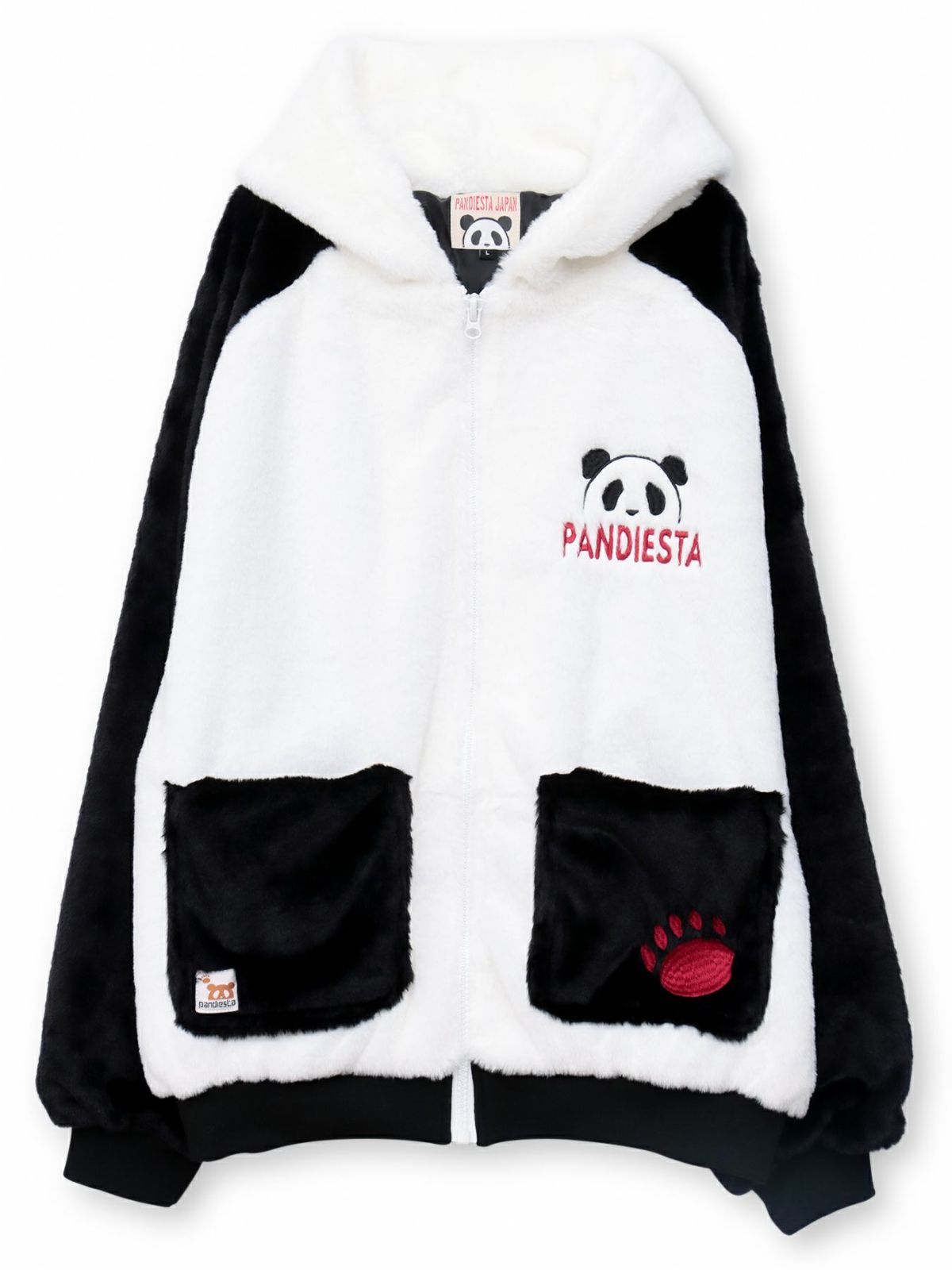 【PANDIESTA JAPAN】ラグラン切替フェイクファーなりきりZIPパーカー