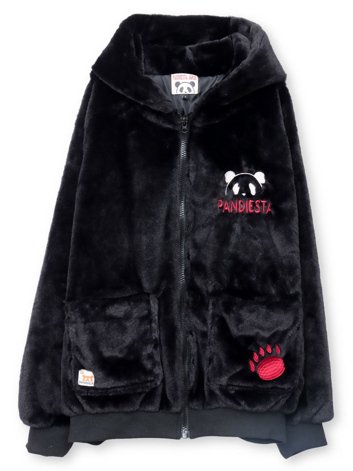 【PANDIESTA JAPAN】ラグラン切替フェイクファーなりきりZIPパーカー