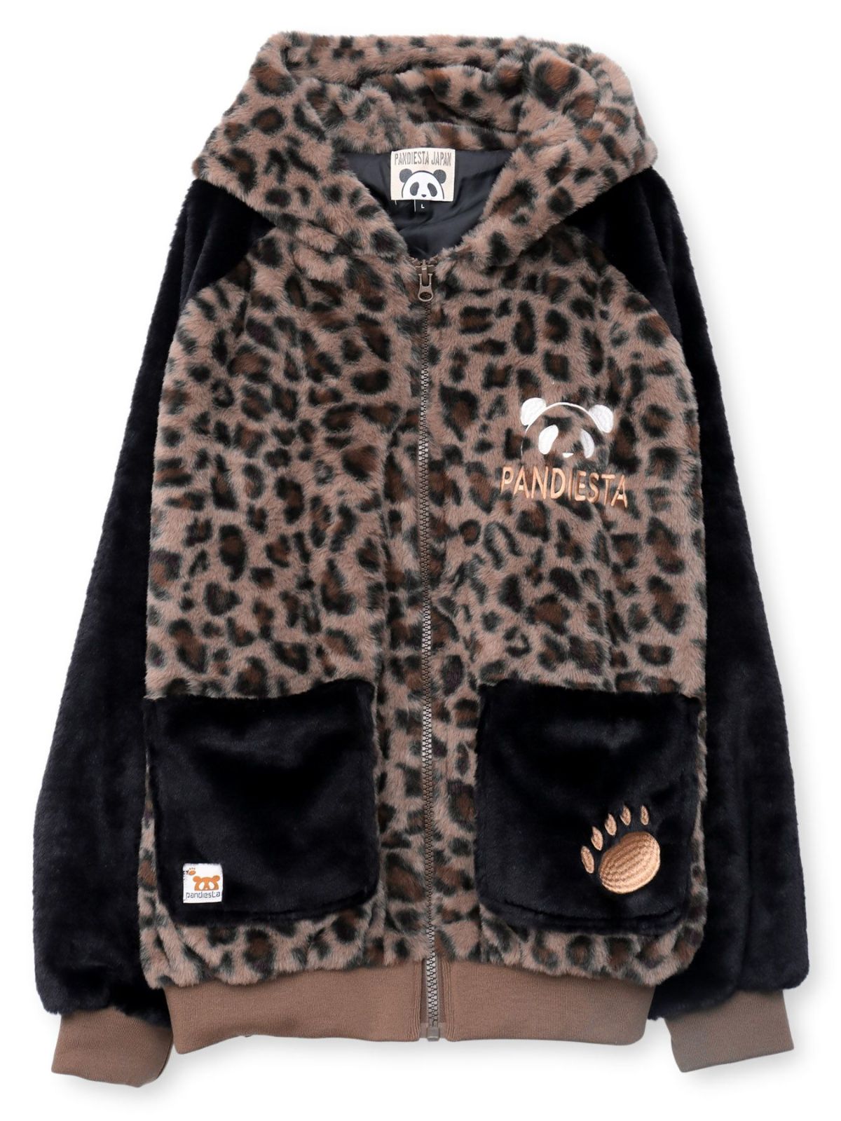 【PANDIESTA JAPAN】ラグラン切替フェイクファーなりきりZIPパーカー