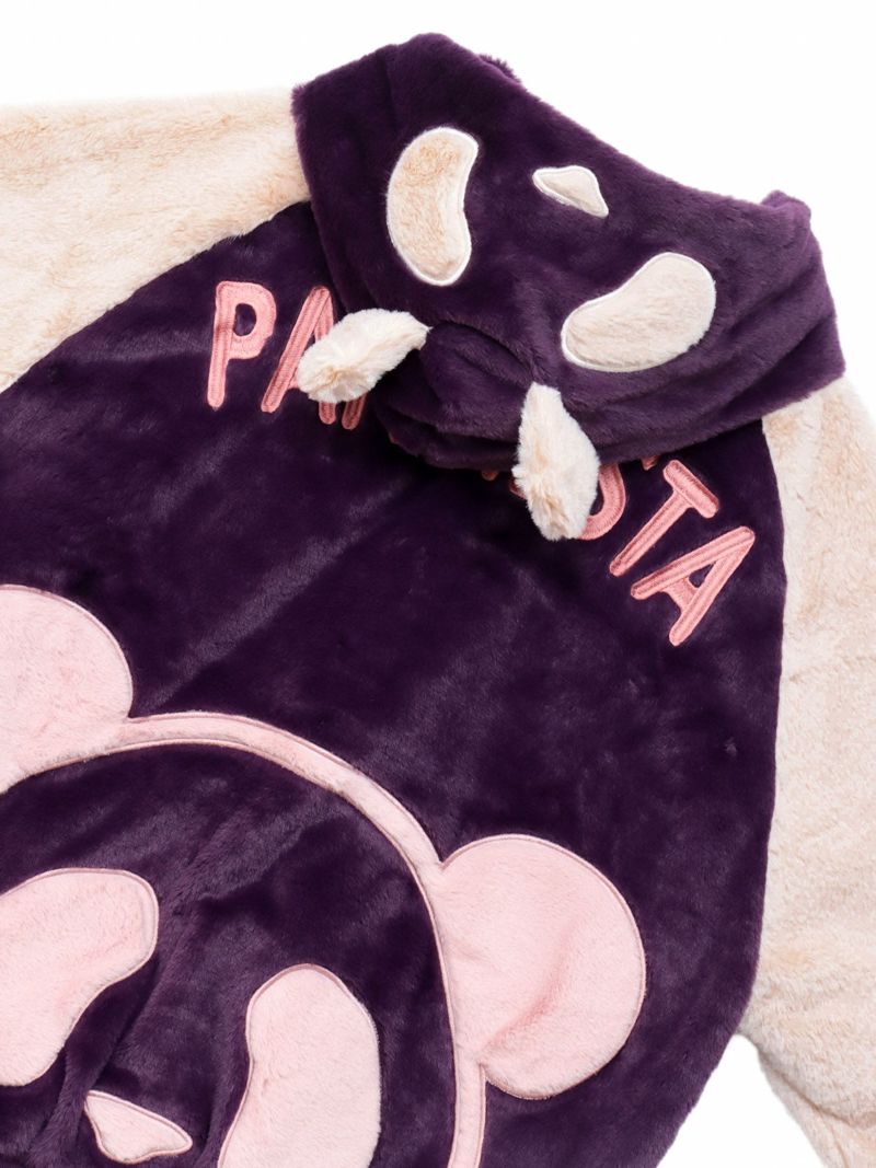 【PANDIESTA JAPAN】ラグラン切替フェイクファーなりきりZIPパーカー