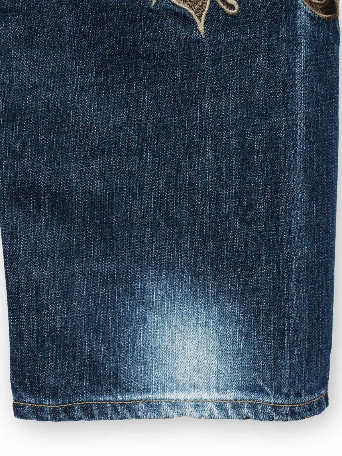  ＜予約＞【絡繰魂・頂】“蒼炎”鳳凰総刺繍デニムパンツ