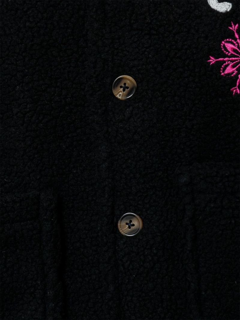 【今昔 -KON-JAKU-】“鮮やかな結晶”刺繍入りボアコート