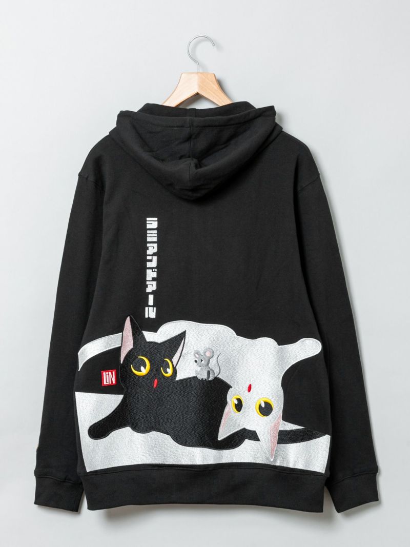 【LiN】“アートなLamy&Earl”刺入りZIPパーカー