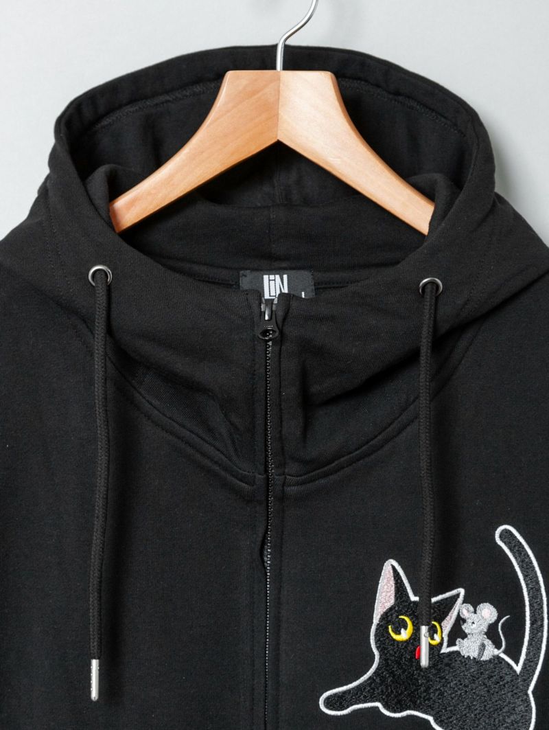 【LiN】“アートなLamy&Earl”刺入りZIPパーカー