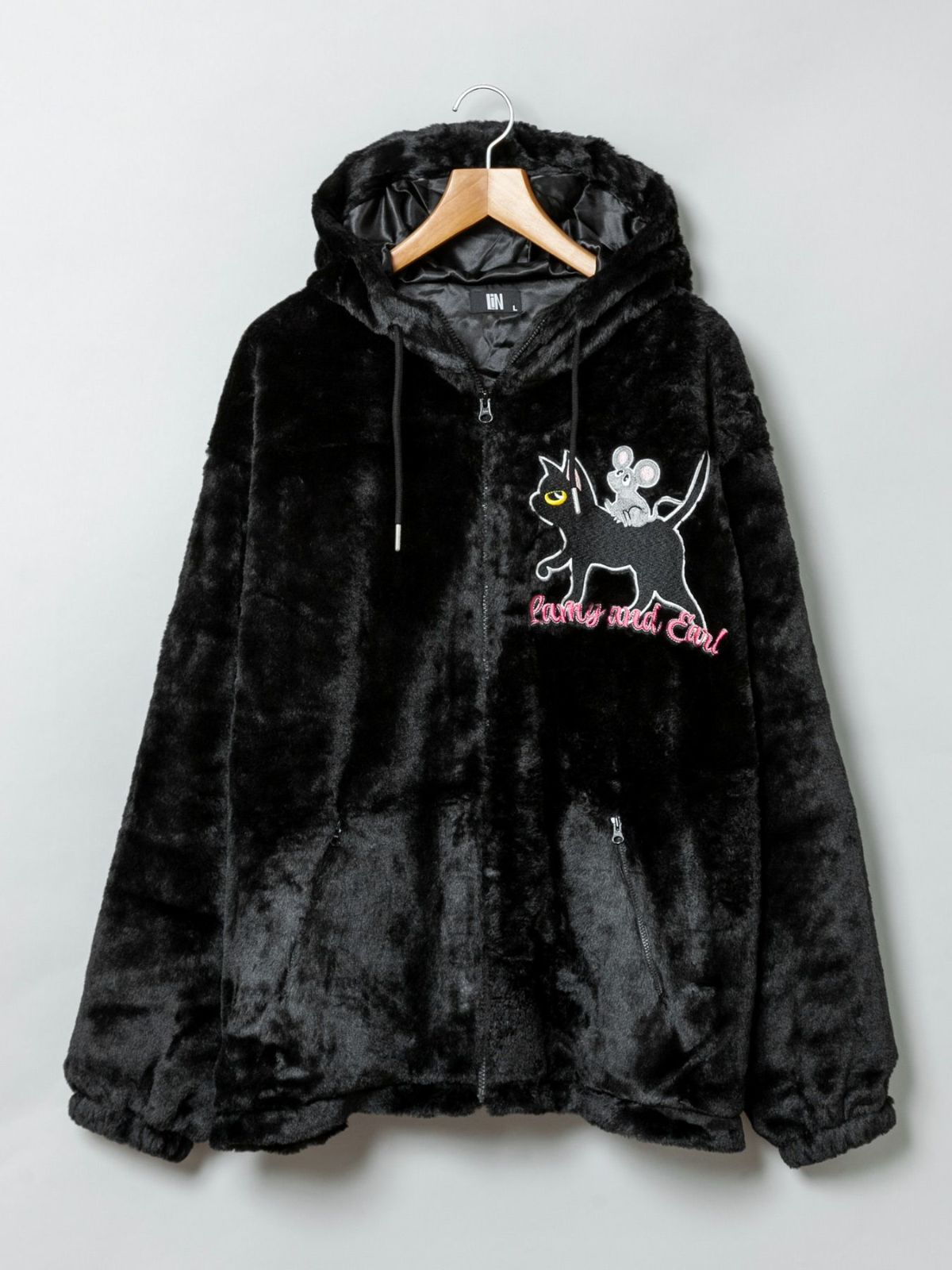 【LiN】“Lamy & Earl雨上がりの午後”フェイクファーZIPパーカー