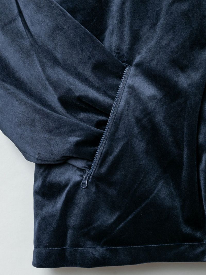 【今昔 -KON-JAKU-】“花のおくりもの”刺繍入りベロアフードJKT