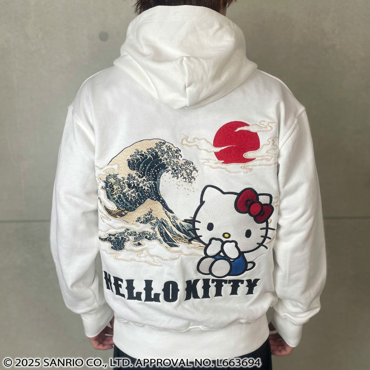 【絡繰魂×HELLO KITTY】“UKIYOE”刺入りZIPパーカー