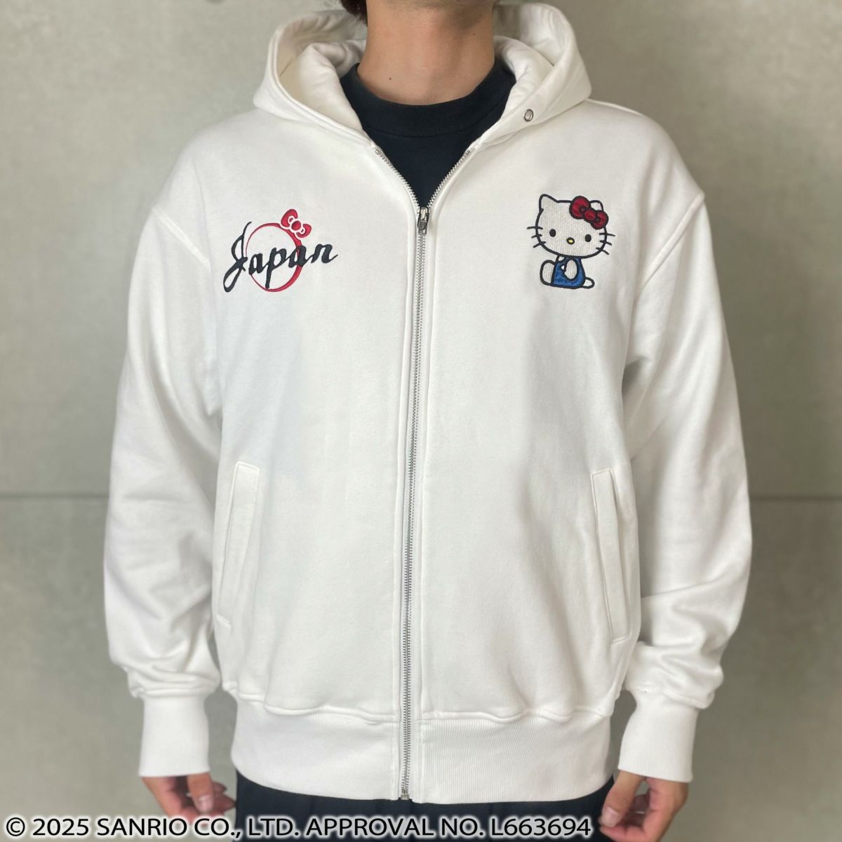 【絡繰魂×HELLO KITTY】“UKIYOE”刺入りZIPパーカー