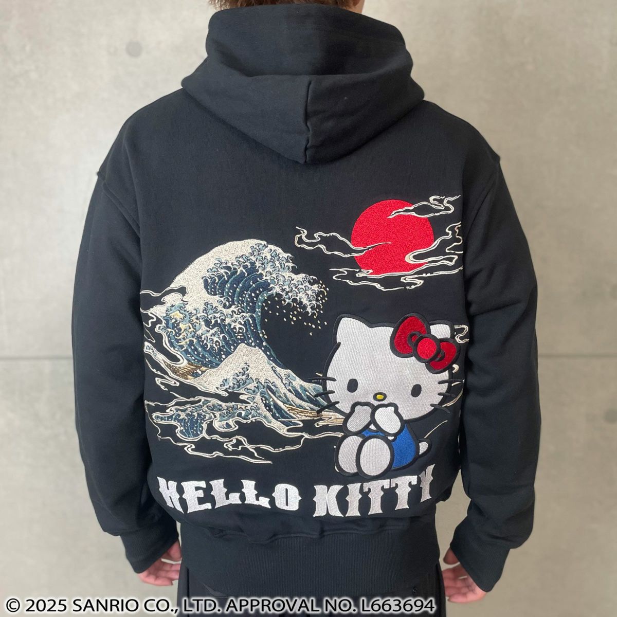 【絡繰魂×HELLO KITTY】“UKIYOE”刺入りZIPパーカー