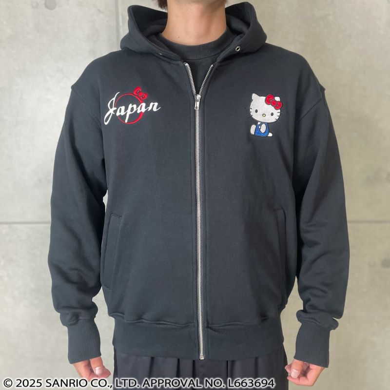 【絡繰魂×HELLO KITTY】“UKIYOE”刺入りZIPパーカー