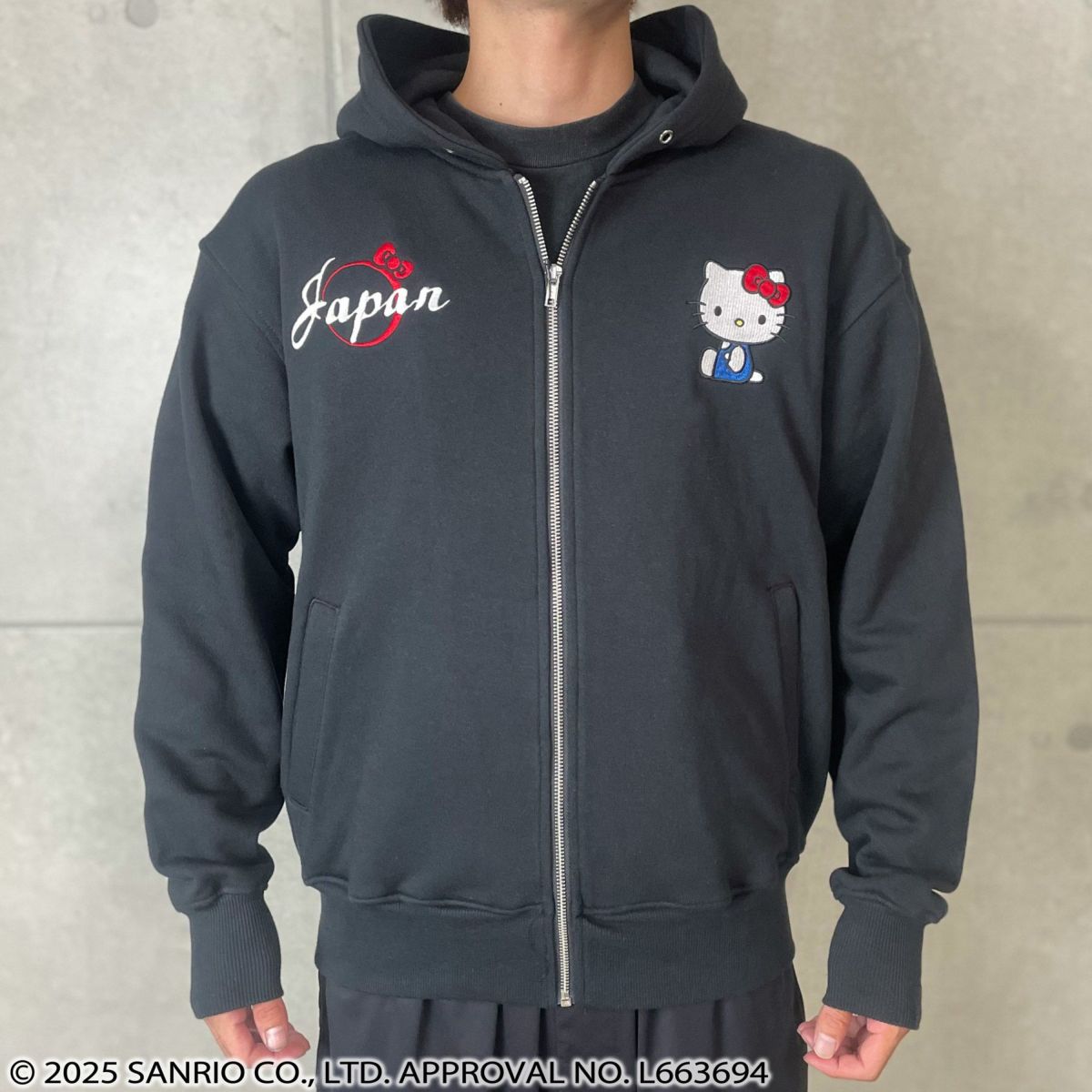 【絡繰魂×HELLO KITTY】“UKIYOE”刺入りZIPパーカー