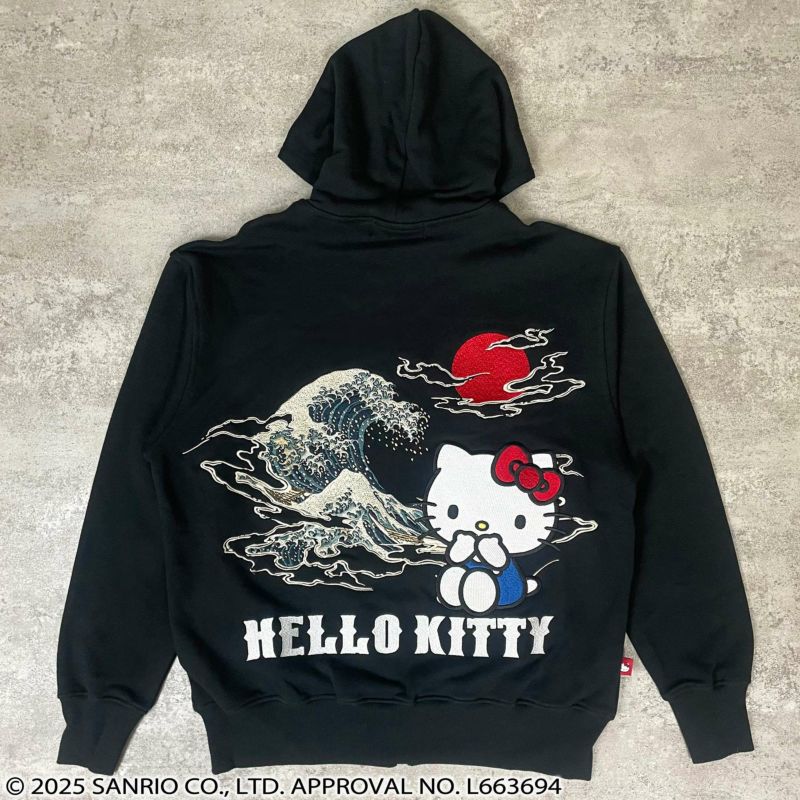 【絡繰魂×HELLO KITTY】“UKIYOE”刺入りZIPパーカー