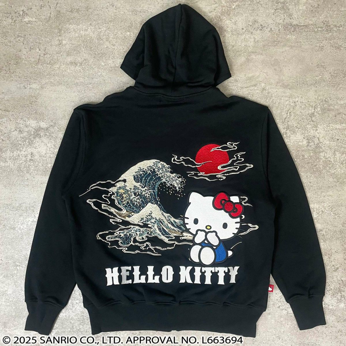 【絡繰魂×HELLO KITTY】“UKIYOE”刺入りZIPパーカー