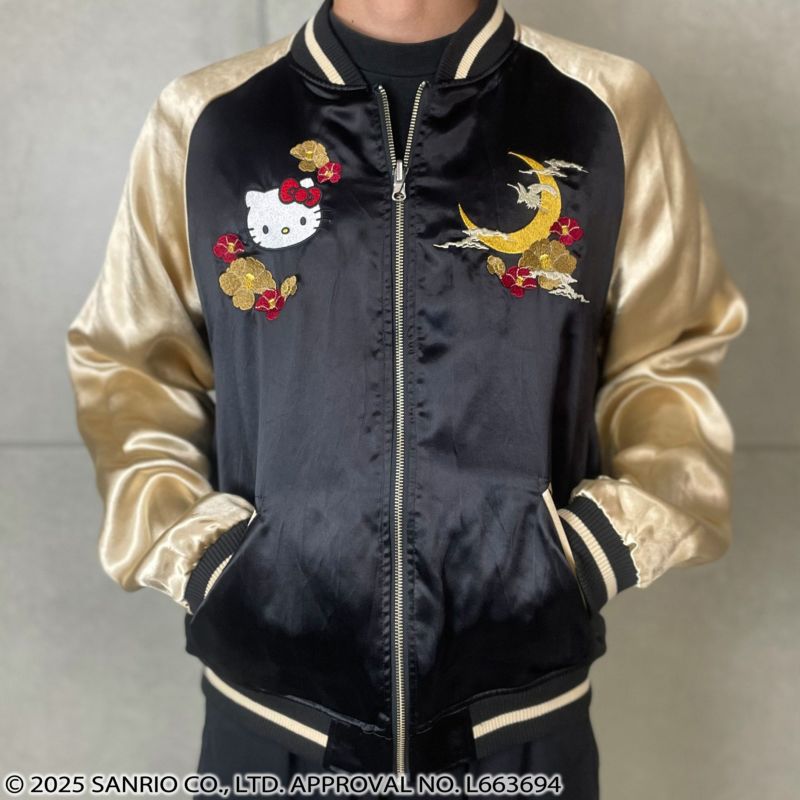 【絡繰魂×HELLO KITTY】“NIPPON RETORO”総刺繍リバーシブルスカジャン
