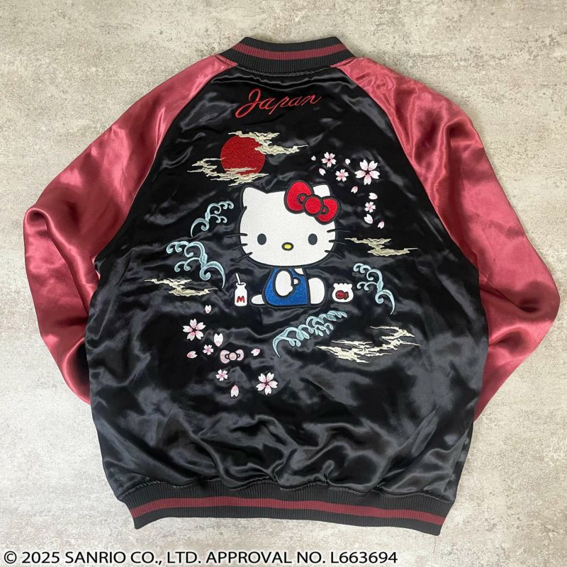 【絡繰魂×HELLO KITTY】“NIPPON RETORO”総刺繍リバーシブルスカジャン