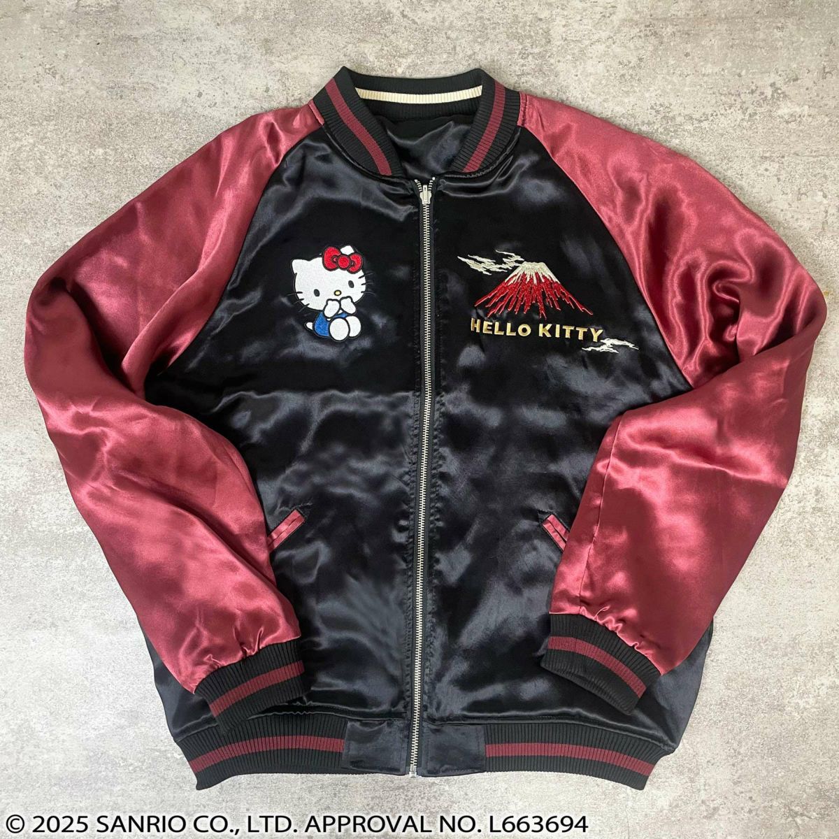 【絡繰魂×HELLO KITTY】“NIPPON RETORO”総刺繍リバーシブルスカジャンq
