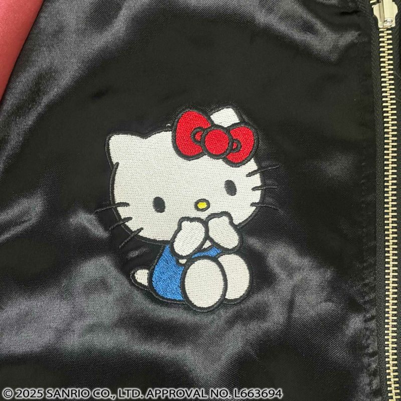【絡繰魂×HELLO KITTY】“NIPPON RETORO”総刺繍リバーシブルスカジャン