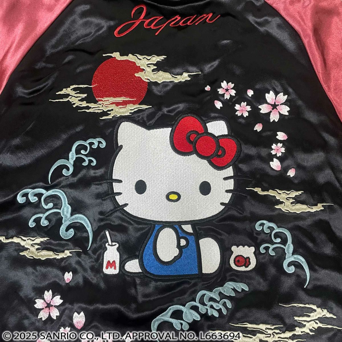 【絡繰魂×HELLO KITTY】“NIPPON RETORO”総刺繍リバーシブルスカジャン