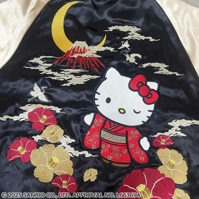 【絡繰魂×HELLO KITTY】“NIPPON RETORO”総刺繍リバーシブルスカジャン