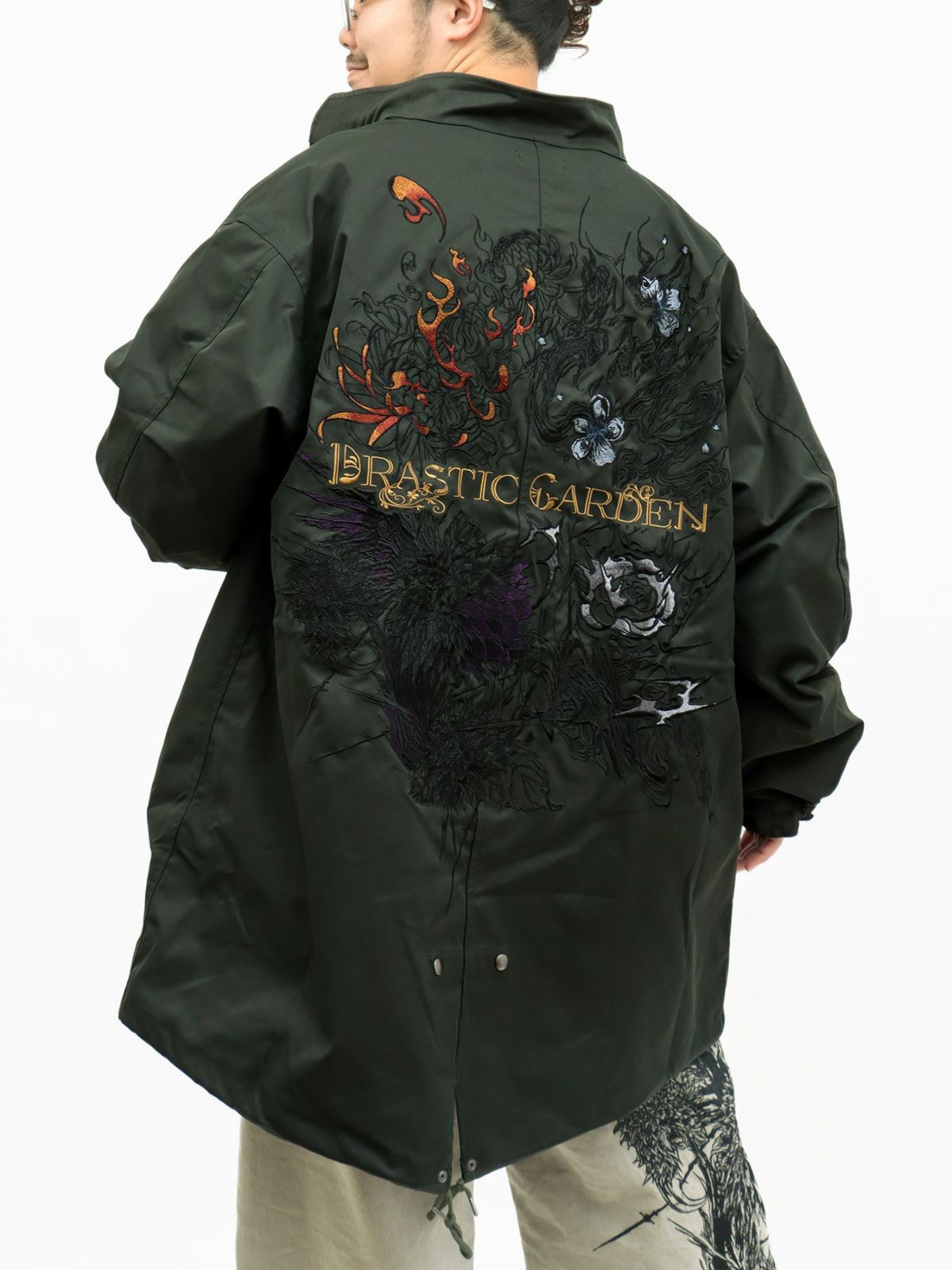 【DRASTIC GARDEN】“劇薬ノ園”刺繍入り3WAYモッズコート