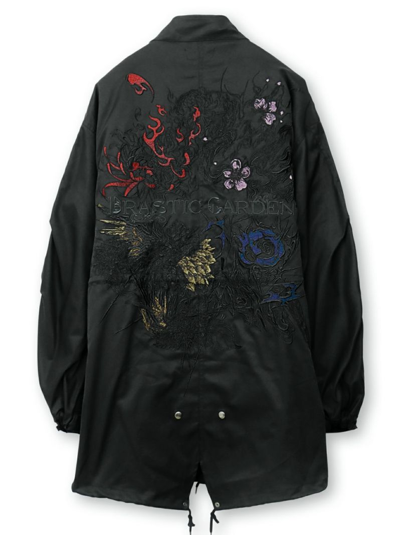  【DRASTIC GARDEN】“劇薬ノ園”刺繍入り3WAYモッズコート