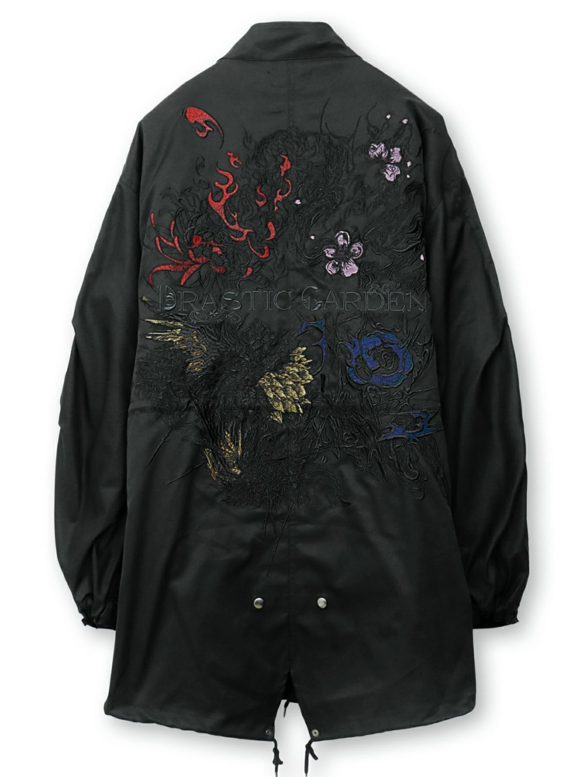 【DRASTIC GARDEN】“劇薬ノ園”刺繍入り3WAYモッズコート