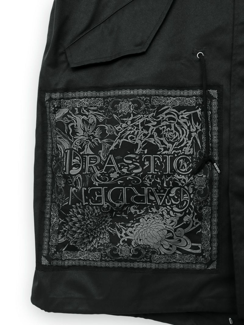  【DRASTIC GARDEN】“劇薬ノ園”刺繍入り3WAYモッズコート