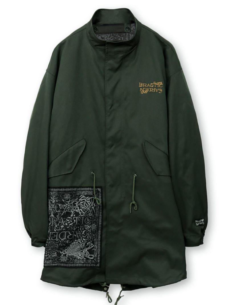 【DRASTIC GARDEN】“劇薬ノ園”刺繍入り3WAYモッズコート
