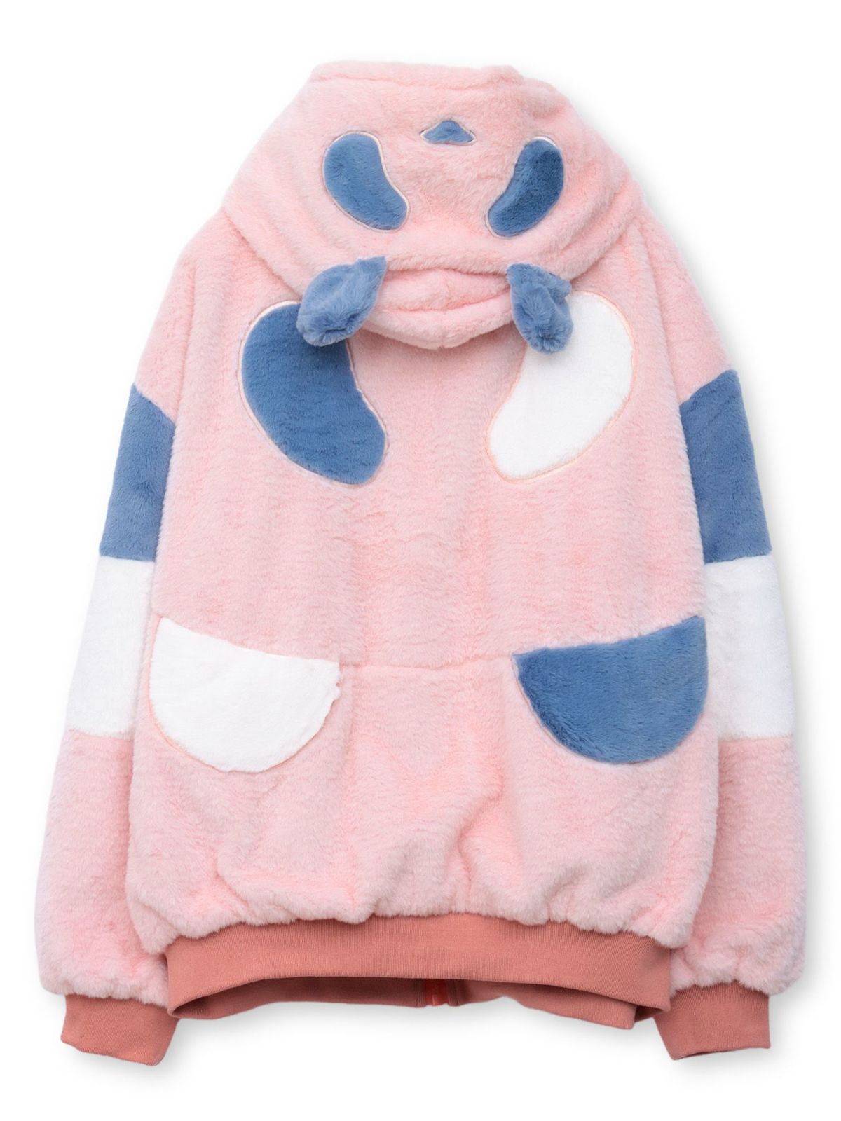 【PANDIESTA JAPAN】“逆さまパンダ”切替フェイクファーなりきりZIPパーカー