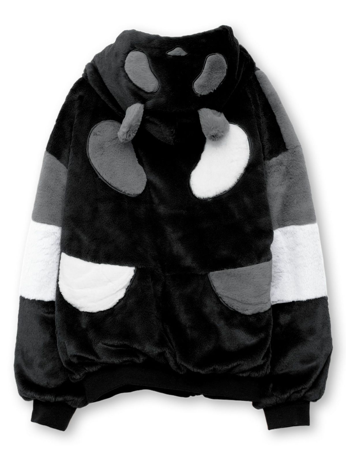 【PANDIESTA JAPAN】“逆さまパンダ”切替フェイクファーなりきりZIPパーカー