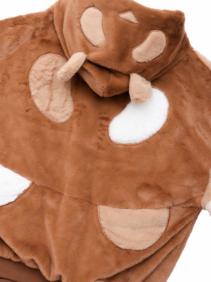 【PANDIESTA JAPAN】“逆さまパンダ”切替フェイクファーなりきりZIPパーカー