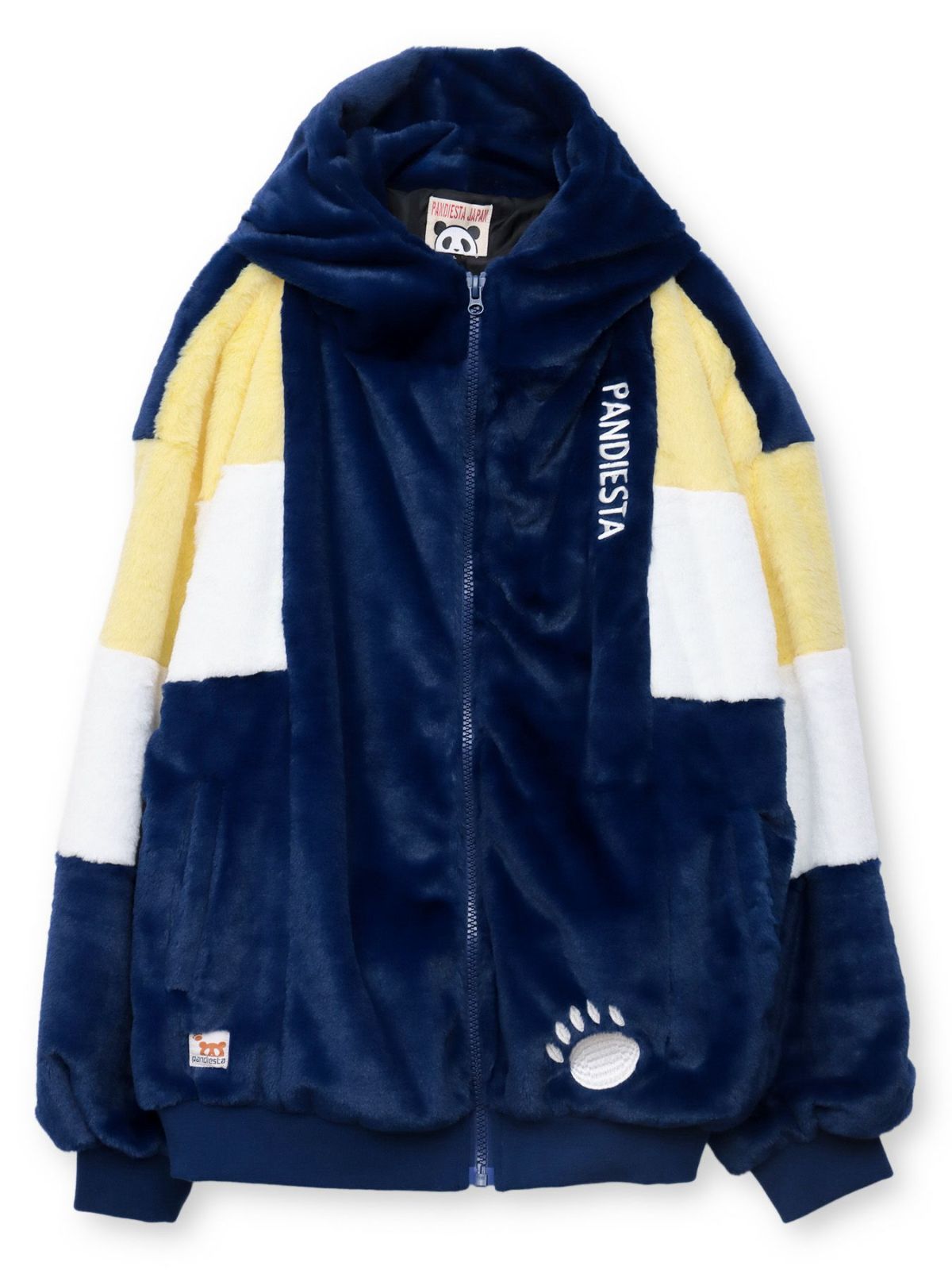 【PANDIESTA JAPAN】“逆さまパンダ”切替フェイクファーなりきりZIPパーカー