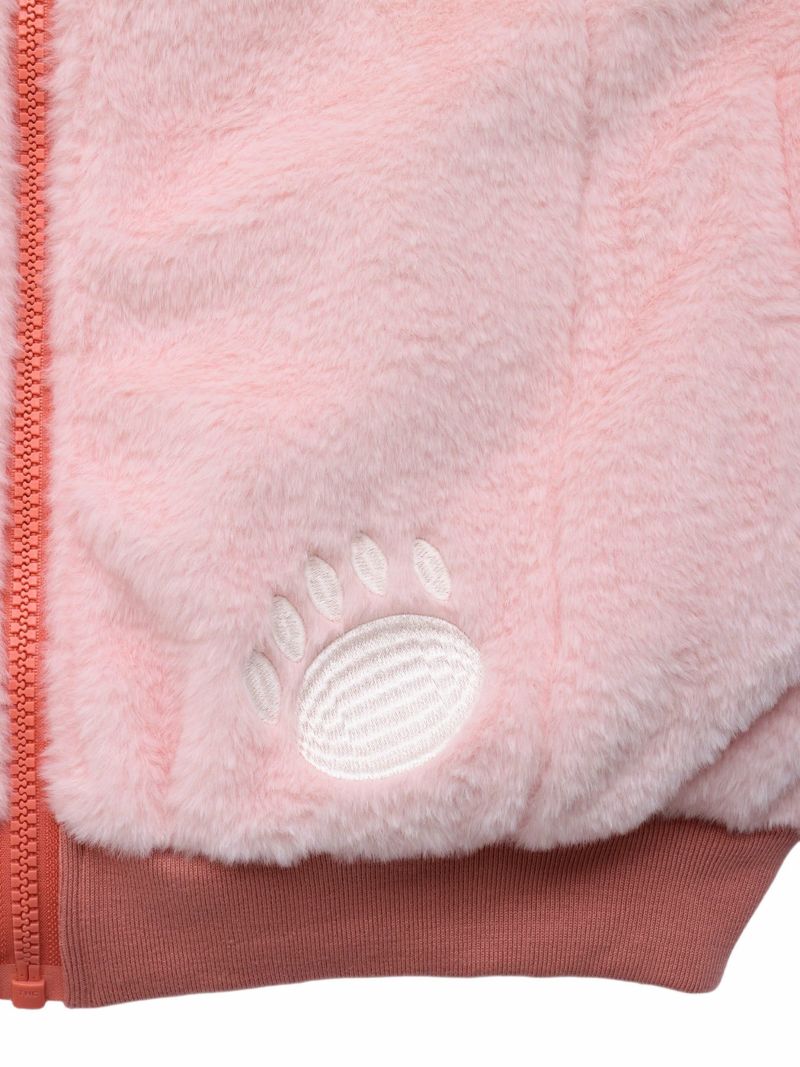  【PANDIESTA JAPAN】“逆さまパンダ”切替フェイクファーなりきりZIPパーカー