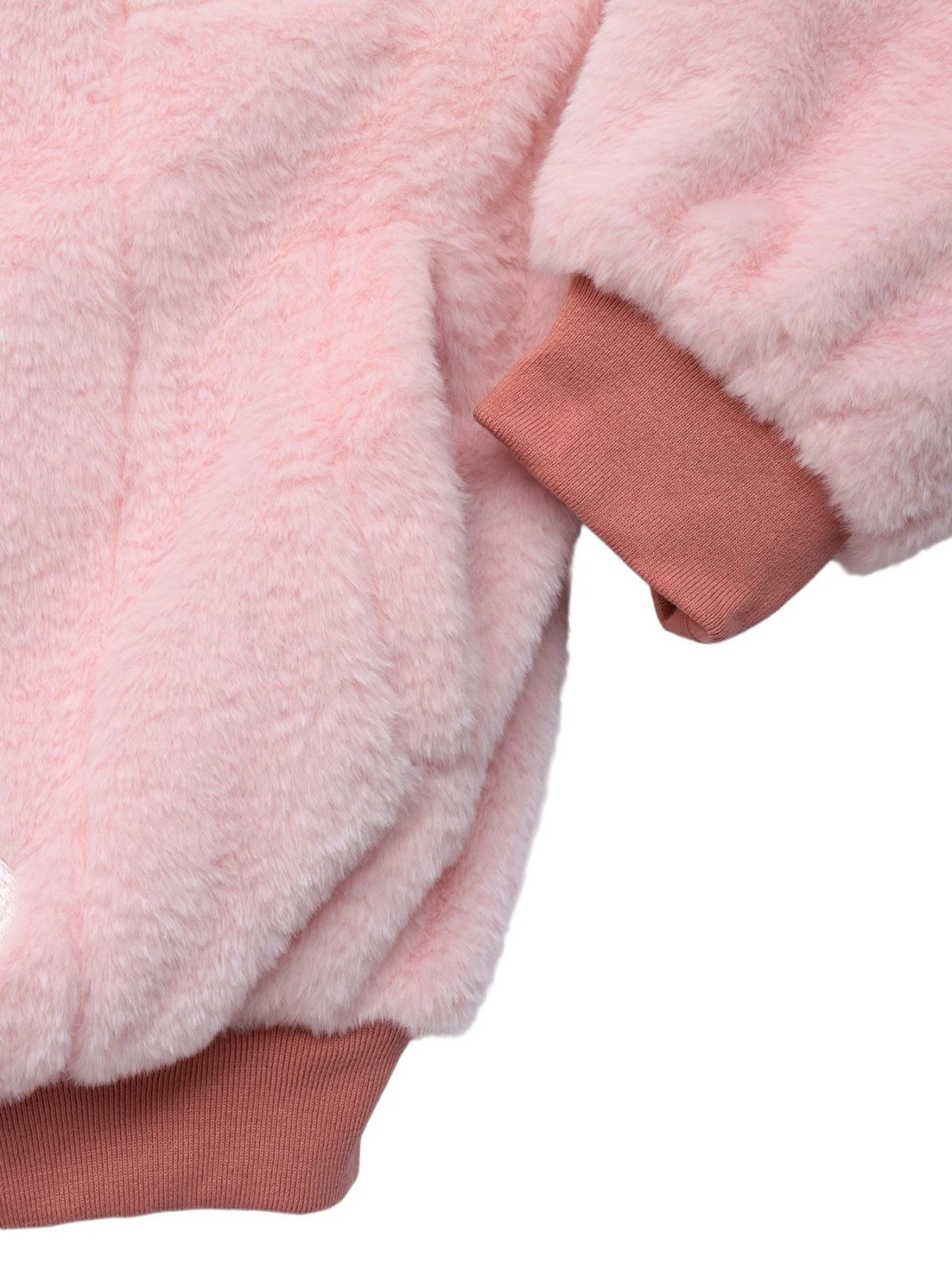  【PANDIESTA JAPAN】“逆さまパンダ”切替フェイクファーなりきりZIPパーカー