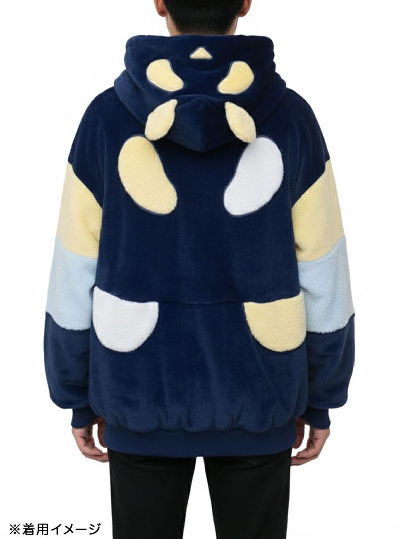  【PANDIESTA JAPAN】“逆さまパンダ”切替フェイクファーなりきりZIPパーカー