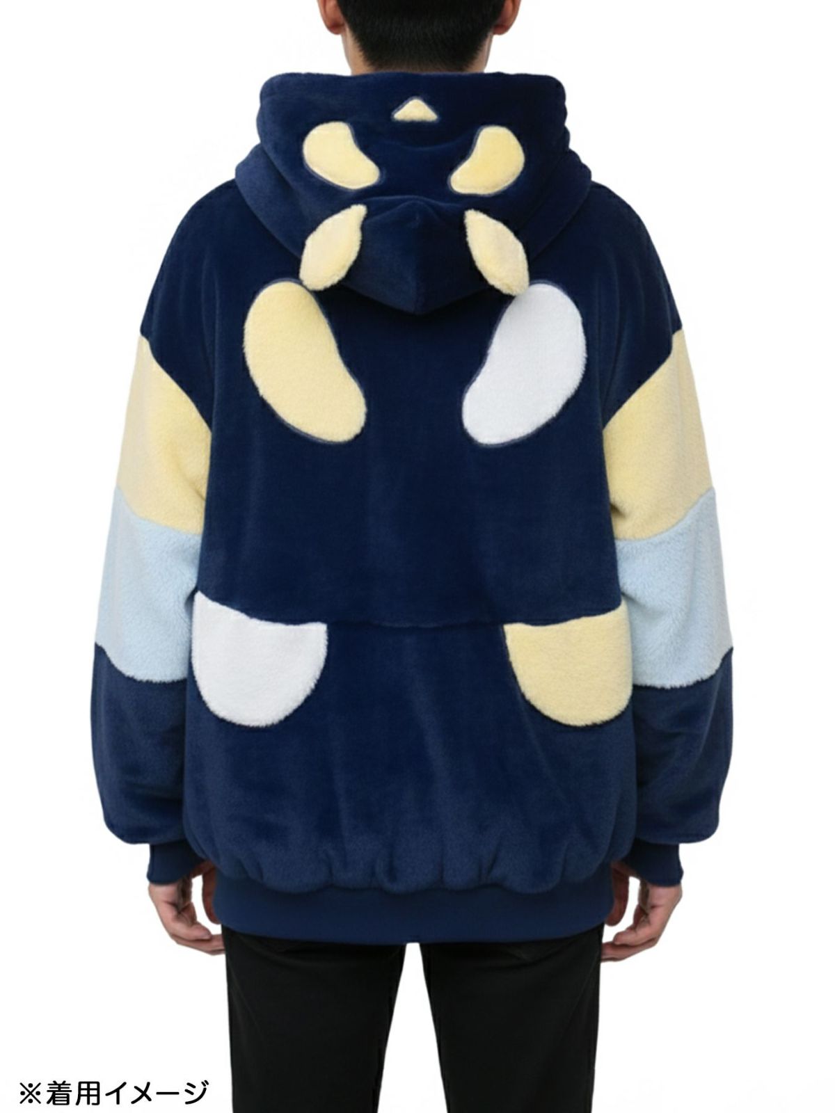  【PANDIESTA JAPAN】“逆さまパンダ”切替フェイクファーなりきりZIPパーカー