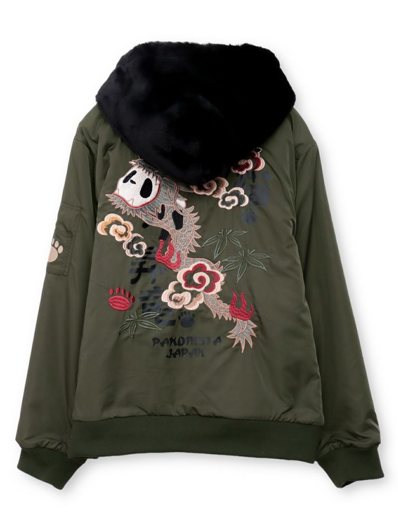 【PANDIESTA JAPAN】“パンドラゴン昇龍”刺繍入りリバーシブルMA-1
