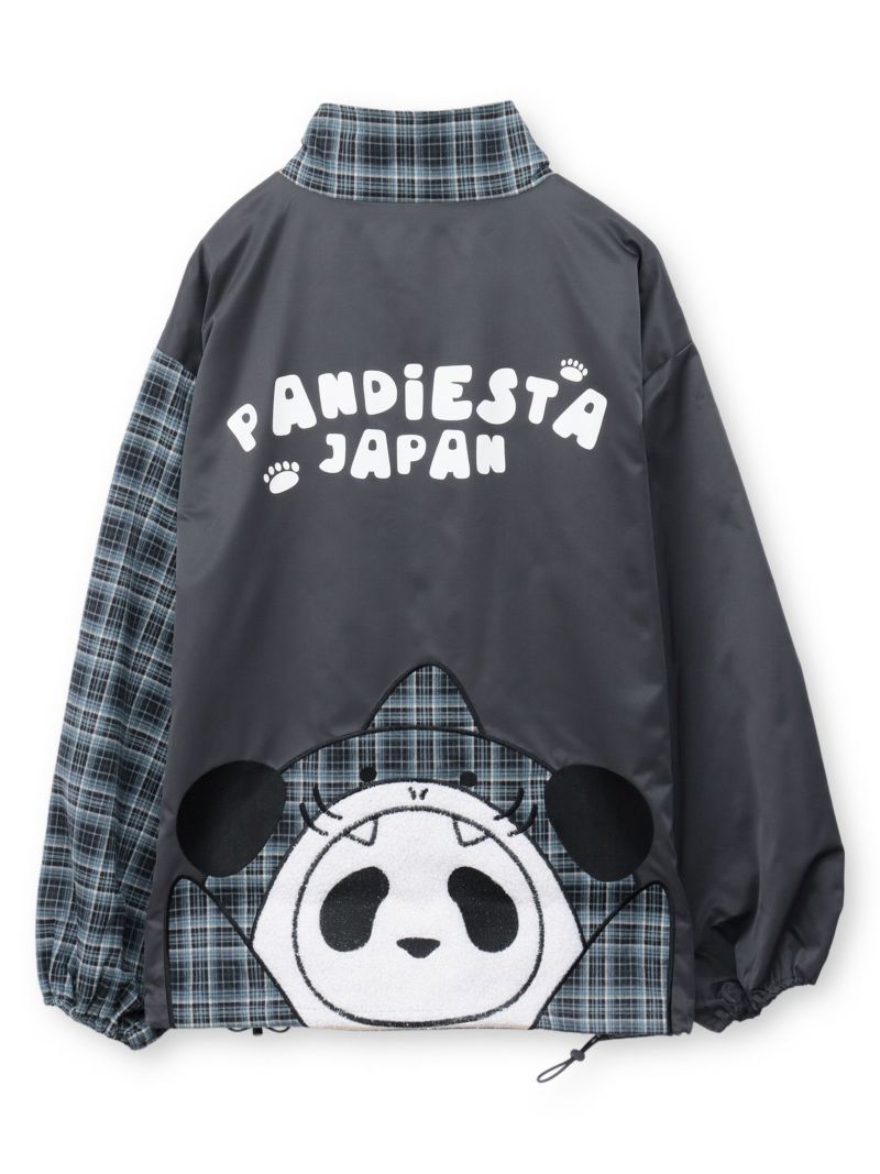 【PANDIESTA JAPAN】“サメパンダ”BIGシルエットチェック切替ジャケット